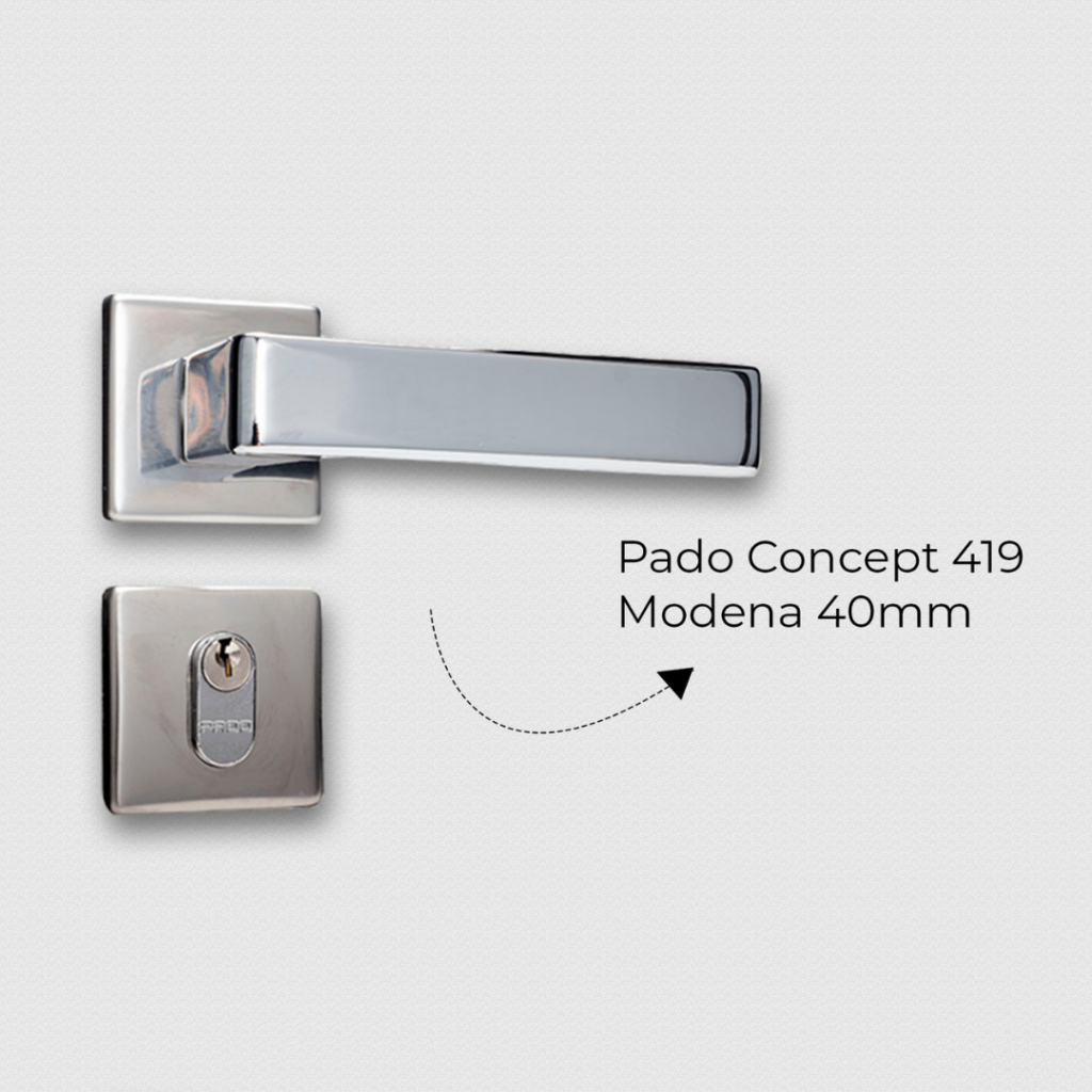 Fechadura externa, modelo Pado Concept 419 Modena Externa 40mm