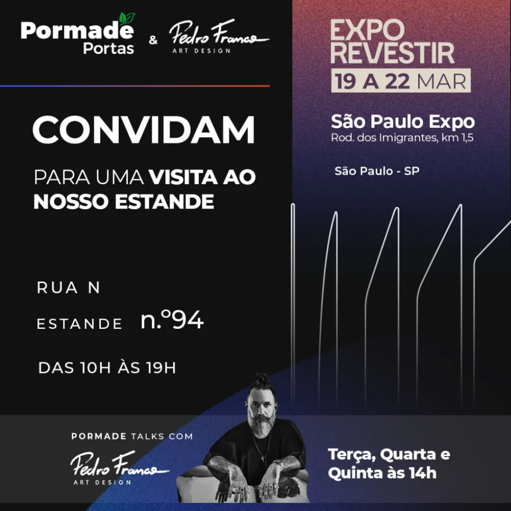 Convida para Pormade Talks com Pedro Franco