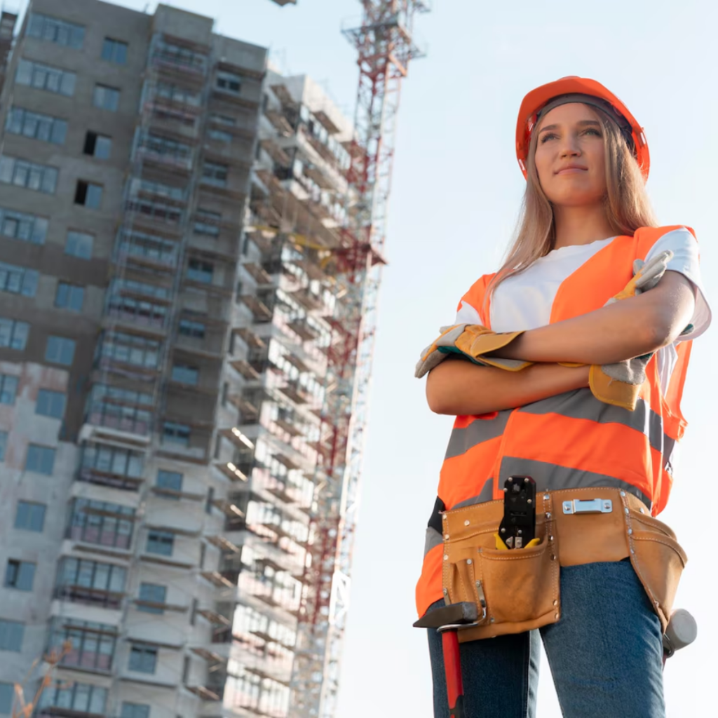 mulher na construção civil